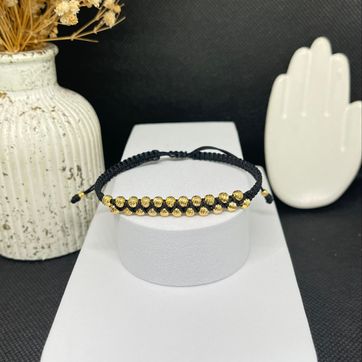 Pulsera tejida doble carril balin italy 4mm - imagen 1