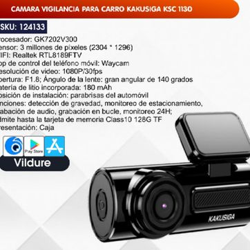 Imagen del producto CAMARA VIGILANCIA PARA CARRO KAKUSIGA KSC 1130