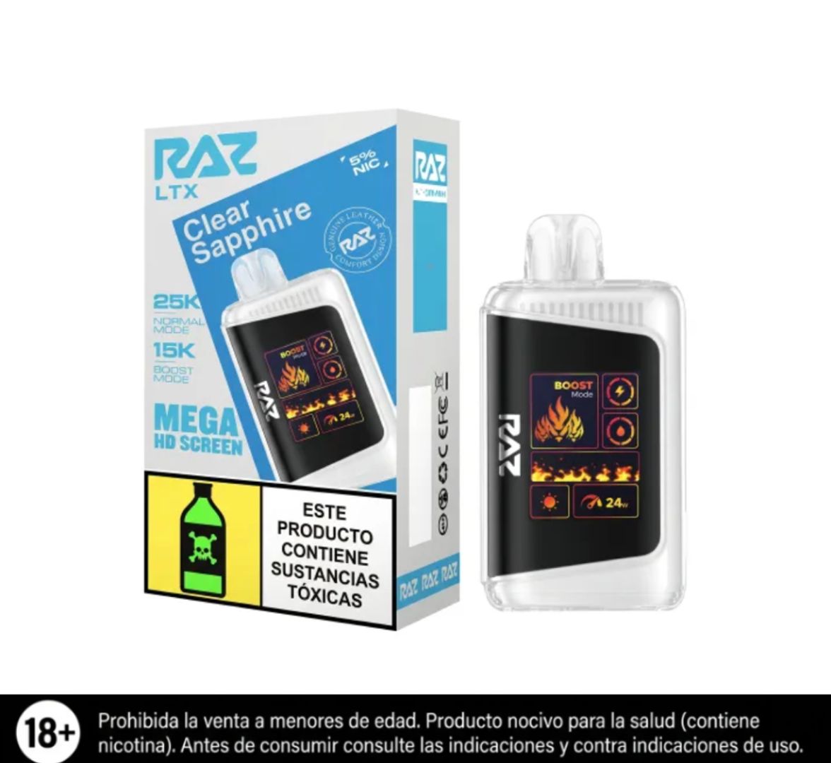 Raz Clear Sapphire 25.000 Puffs