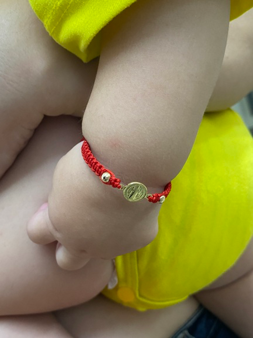 Pulsera San Benito balín 4mm