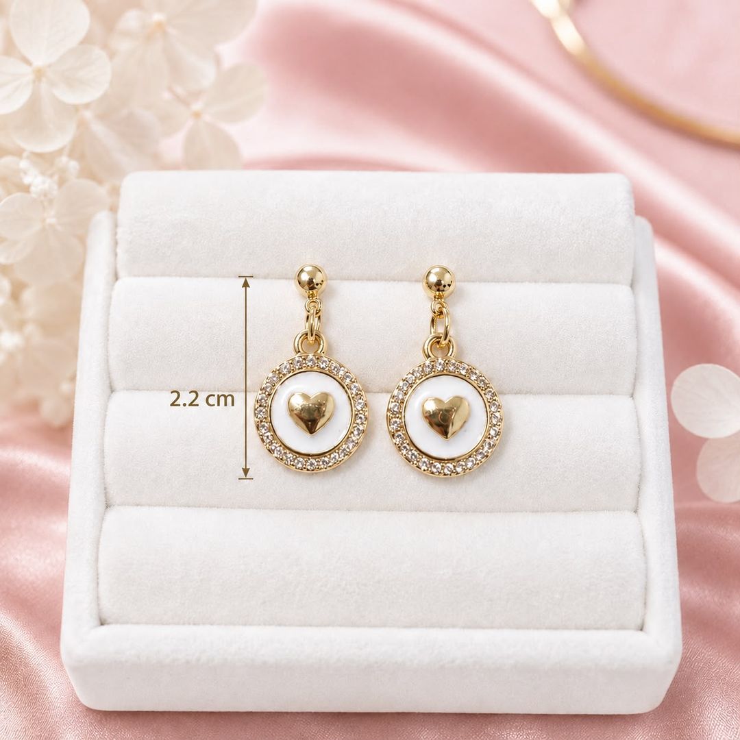 Aretes Corazón Circular