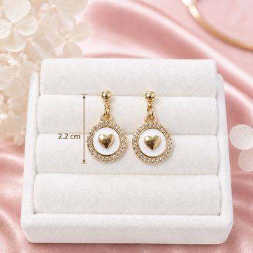 Imagen del producto Aretes Corazón Circular