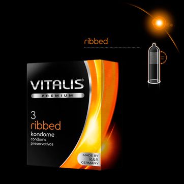 Imagen del producto Condon Vitalis Ribbed Texturizado X3 unidades