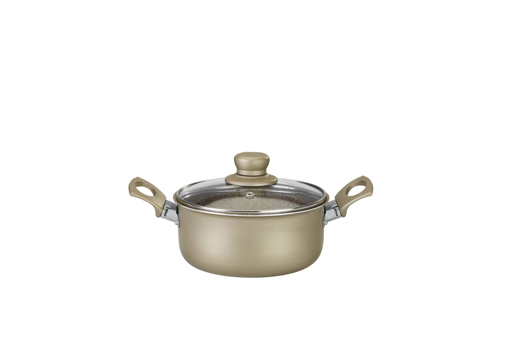 OLLA ANTIADHERENTE 24 C/TAPA DE VIDRIO GOLD NORTH 0049