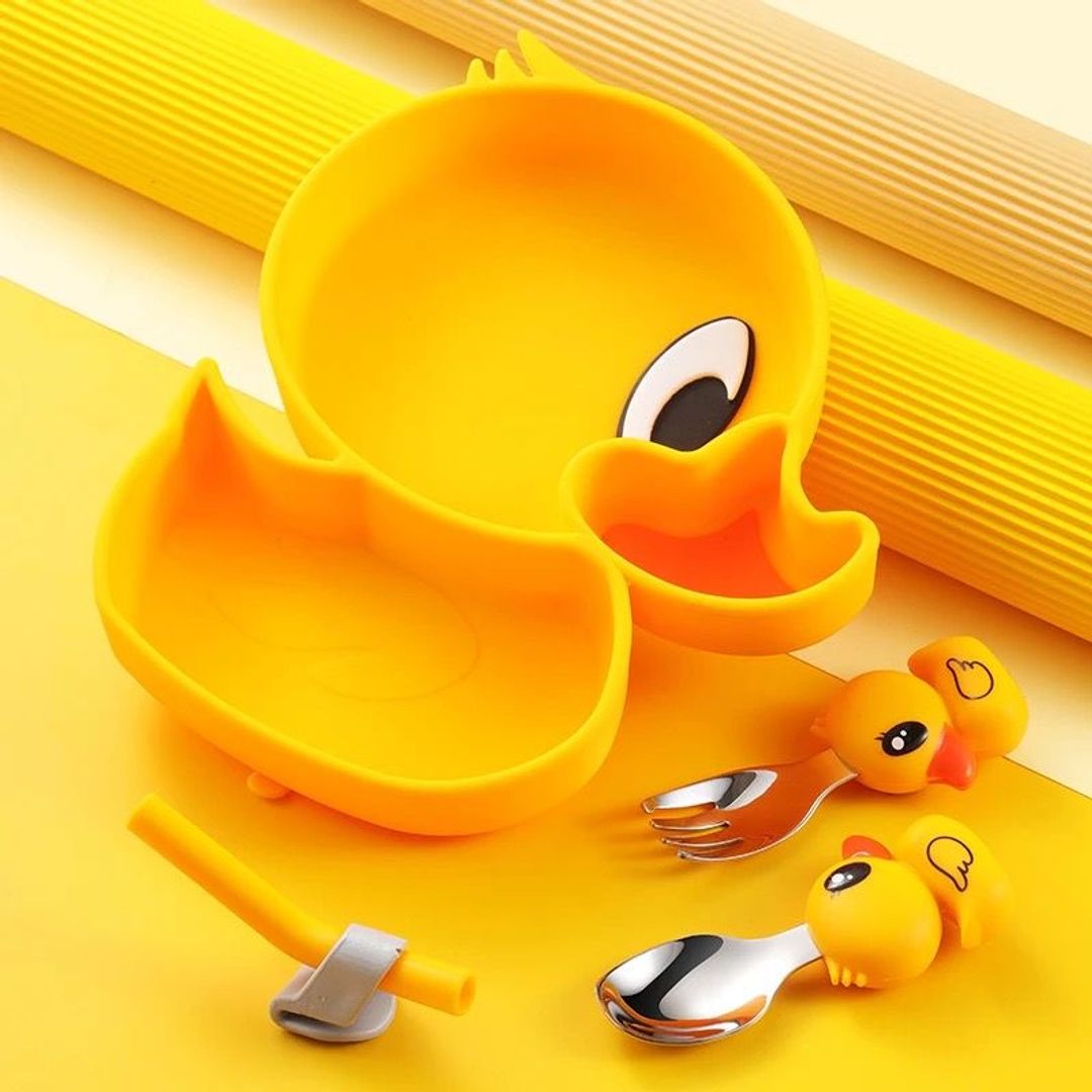 Set plato goma duck 