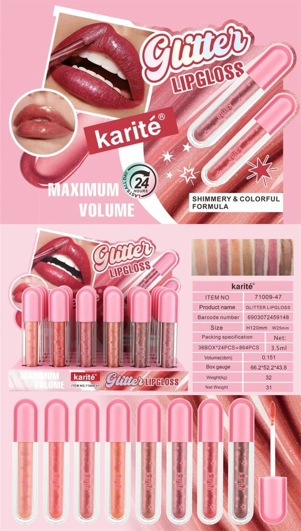 GLITTER LIPGLOSS MAXIMUM VOLUME – KARITÉ  71009-47