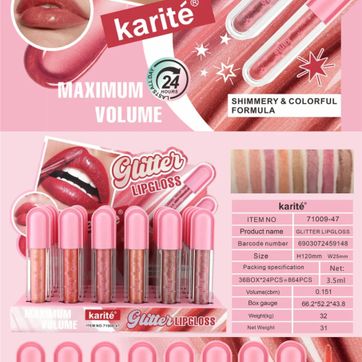 GLITTER LIPGLOSS MAXIMUM VOLUME – KARITÉ  71009-47 - imagen 1