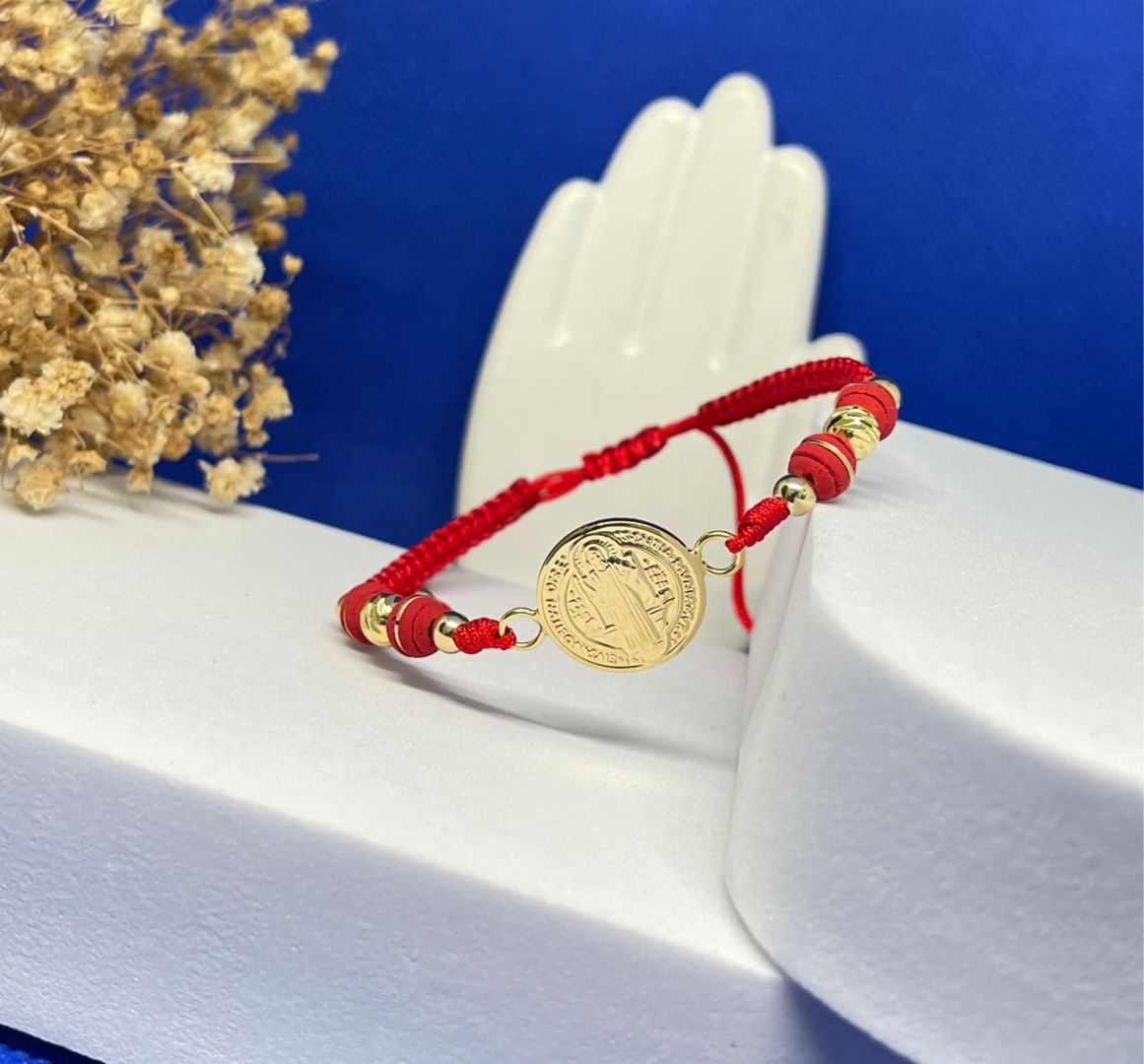 Pulsera san benito semigrande balin 4mm liso y balin italy 5mm, neopreno 6mm