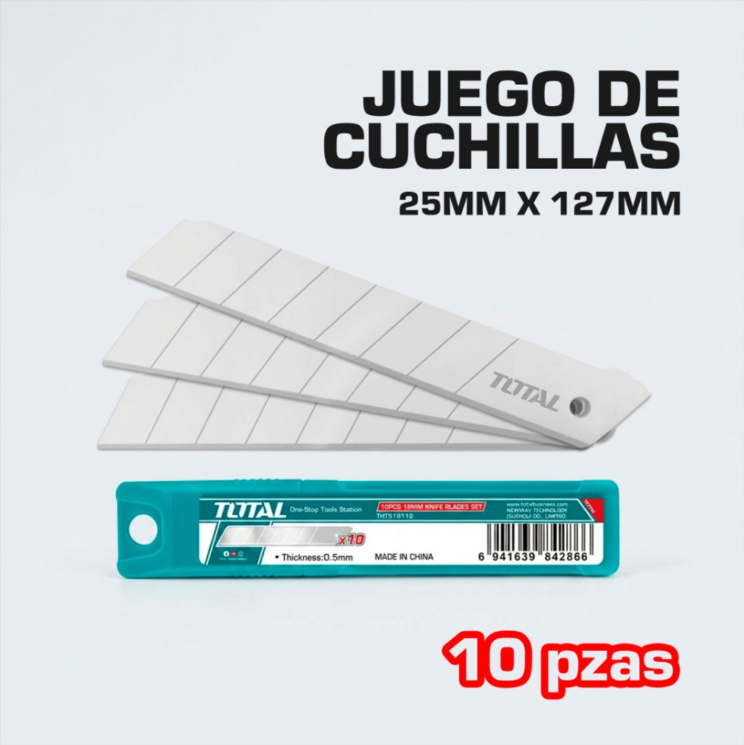 REPUESTO HOJILLA DE EXACTO SET DE 10 PIEZAS 25x127MM