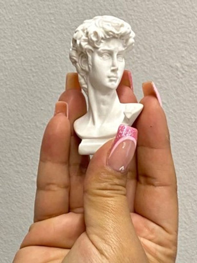 Adorno de resina blanco