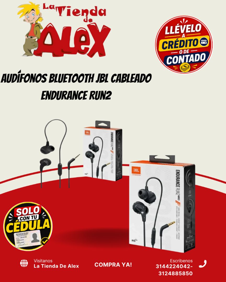 Audífonos Bluetooth JBL Cableado Endurance Run2