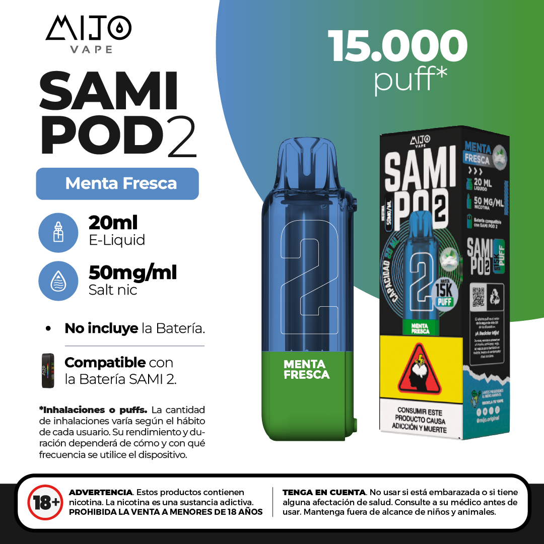 Mijo Sami Pod Menta Fresca 15.000 Puffs