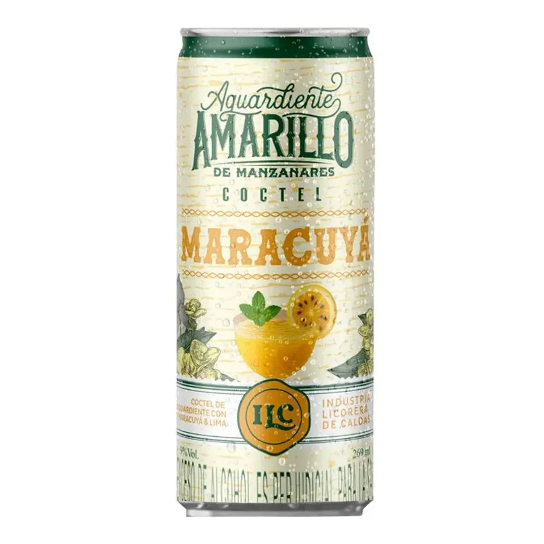 COCTEL AGUARDIENTE AMARILLO MARACUYA SA MULE*269ML
