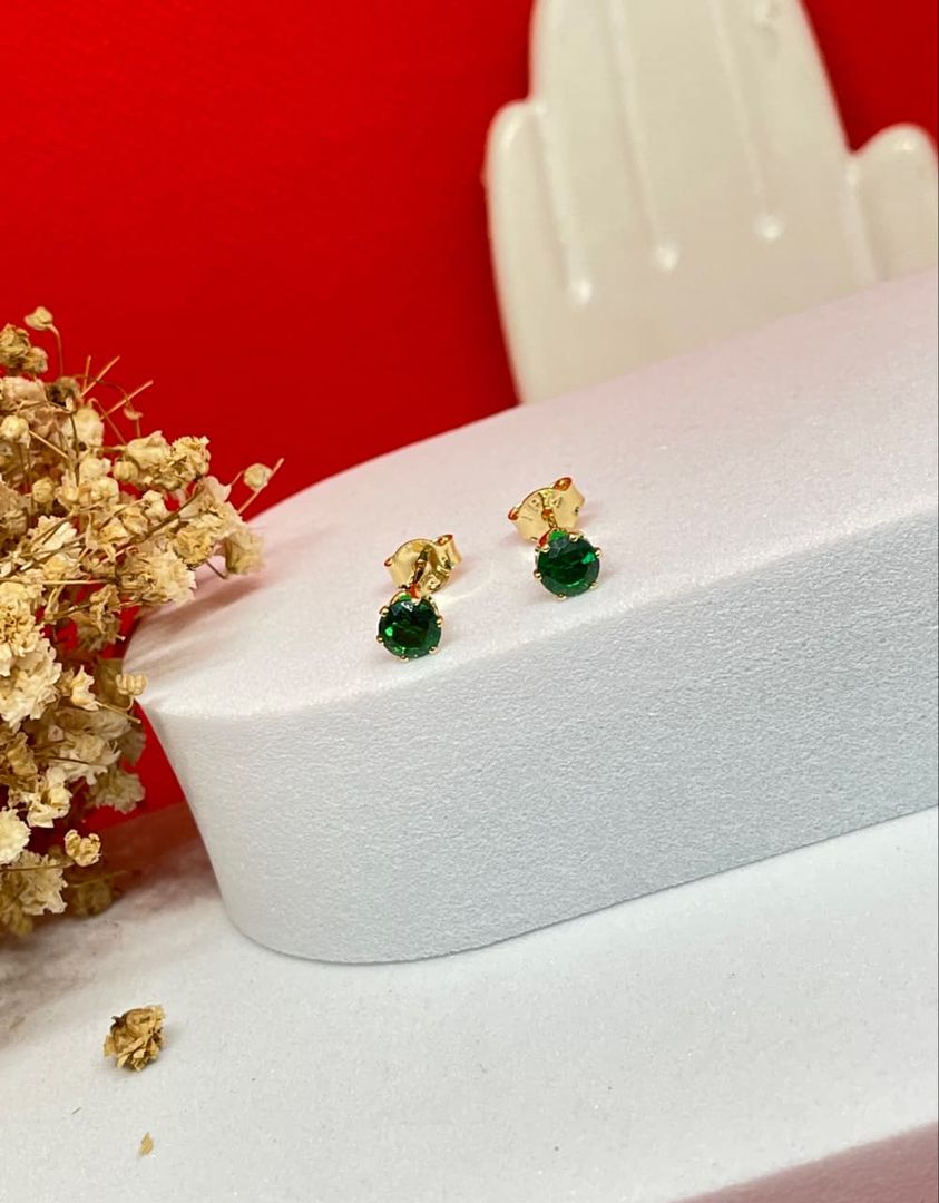 Topos circon verde redondos 4mm