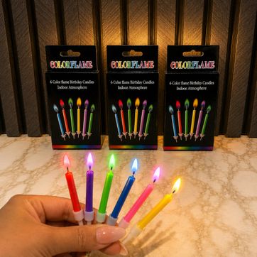 Imagen del producto VELA LLAMA DE COLORES 