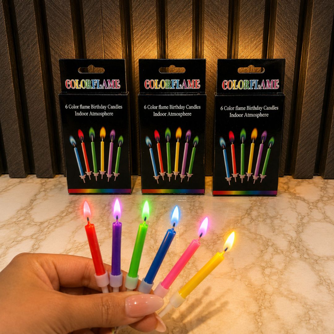 VELA LLAMA DE COLORES 
