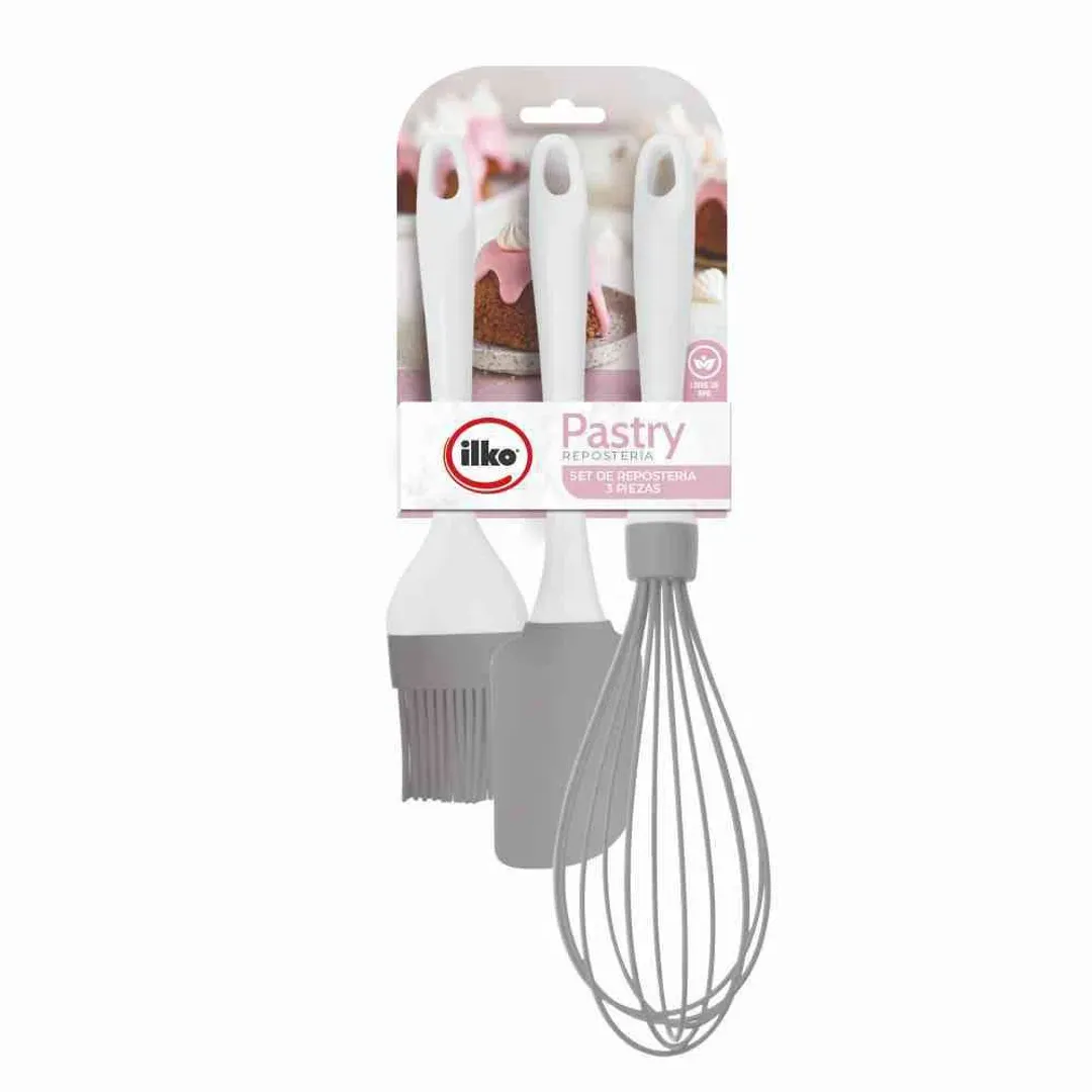 SET DE REPOSTERIA 3PZ PASTRY ILKO SILICONA
