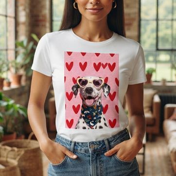 Imagen del producto Camiseta Perro Chick Corazones 