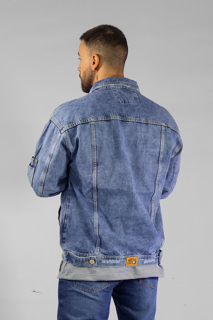 CHAQUETA OVERSIZE AZUL 