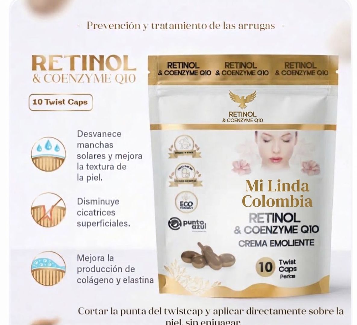 Serum facial  vitaminas Q 10