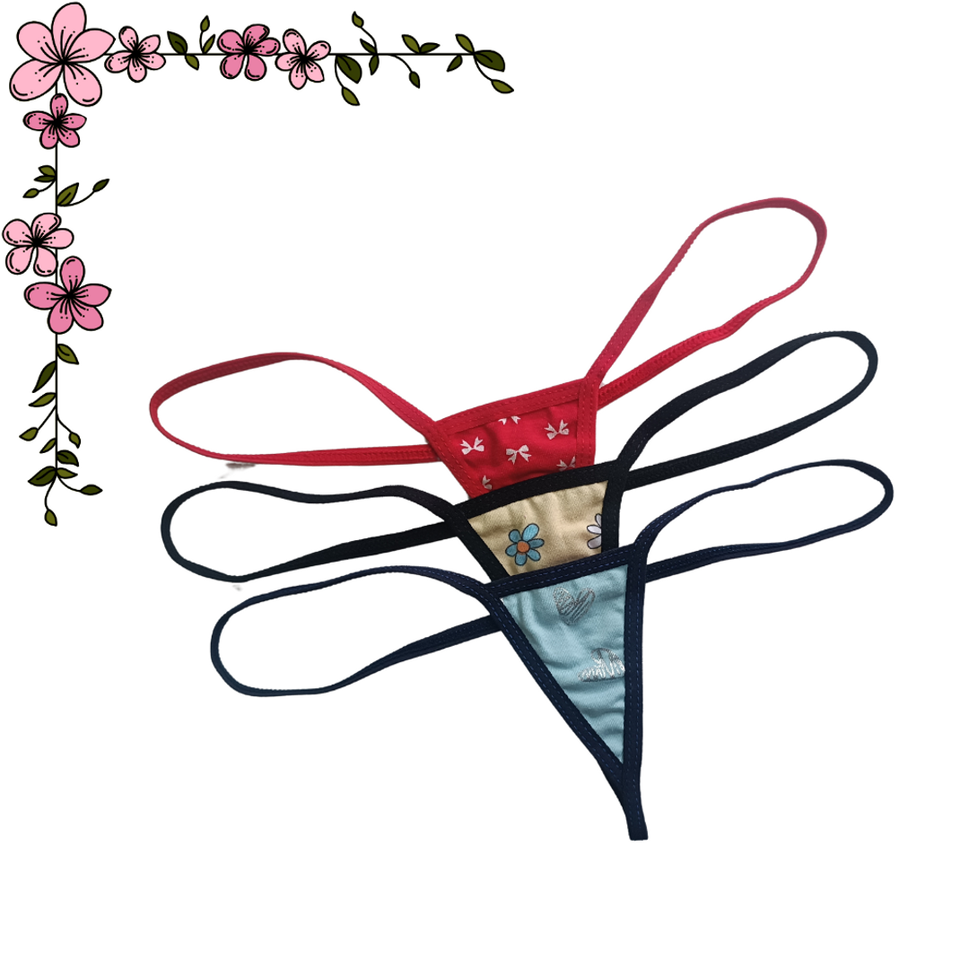 Súper micro tanga hilo en algodón 