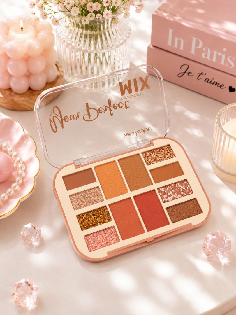 Paleta de sombras tonos tierra 