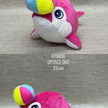 Imagen del producto DELFIN ROSA CON PELOTA 23 CM