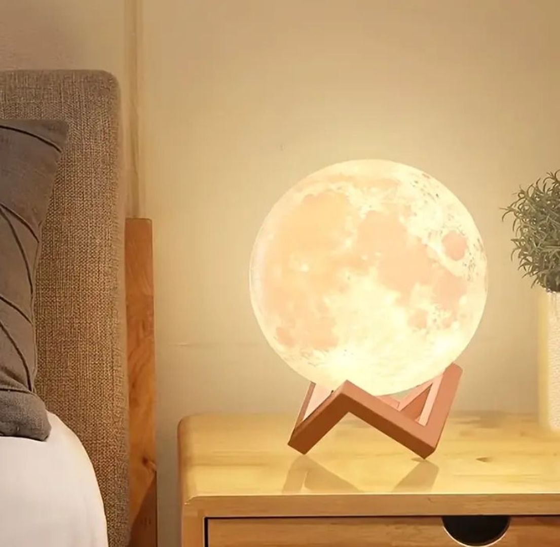 Lámpara de luna  de 15cm de diámetro