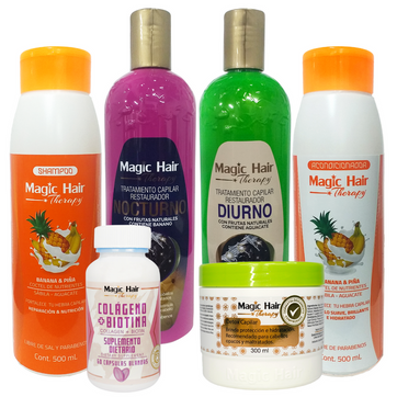 Kit Magic Hair Anticaída Ultra Gold Premium Mas Obsequio - imagen 1