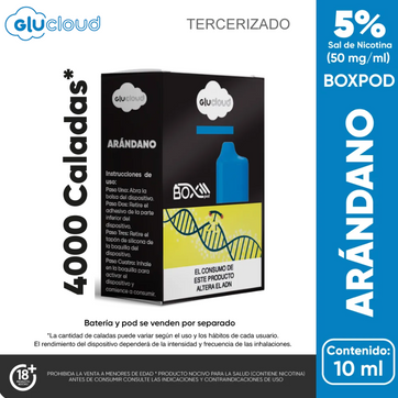 Imagen del producto Glucloud Arandano Boxpod 4000 Puffs