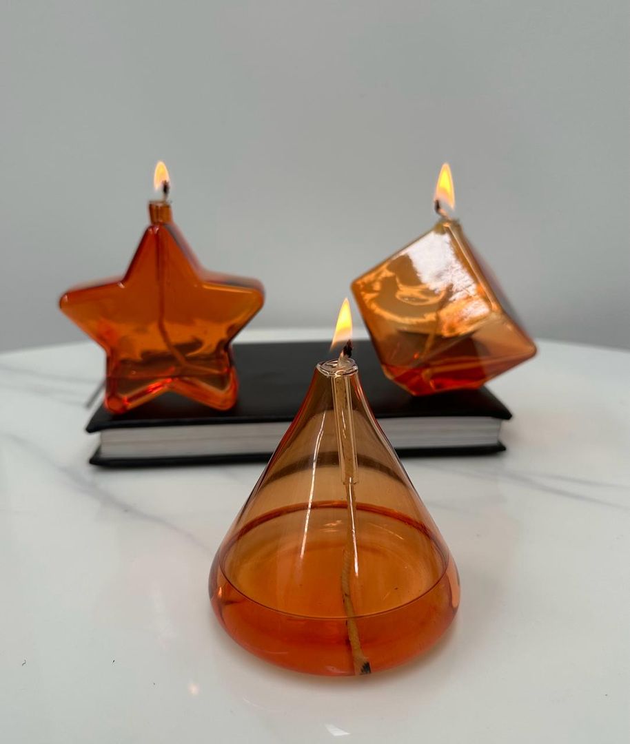 Velas de Cristal Ambar