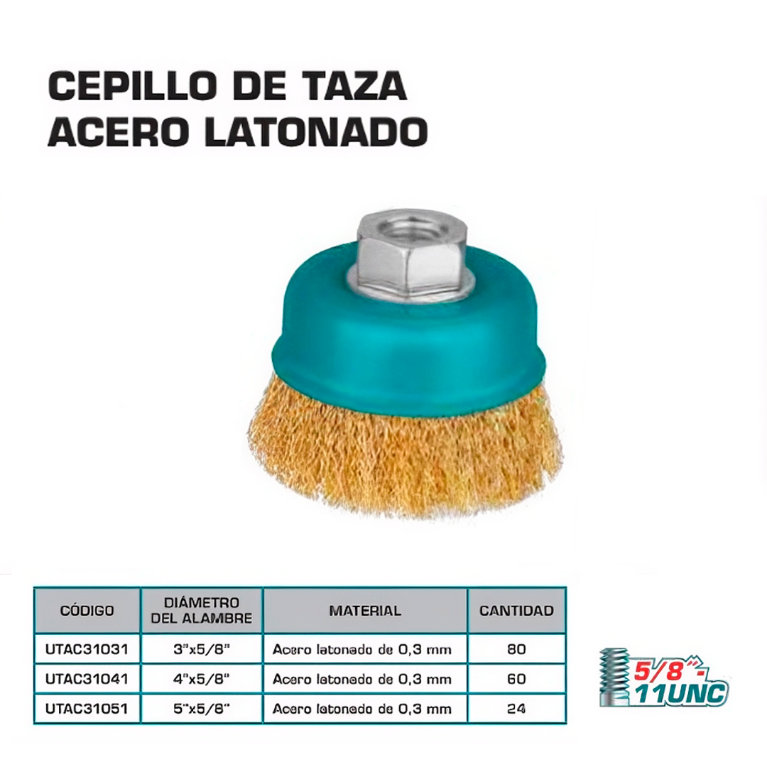 CEPILLO COPA DE BRONCE 4"