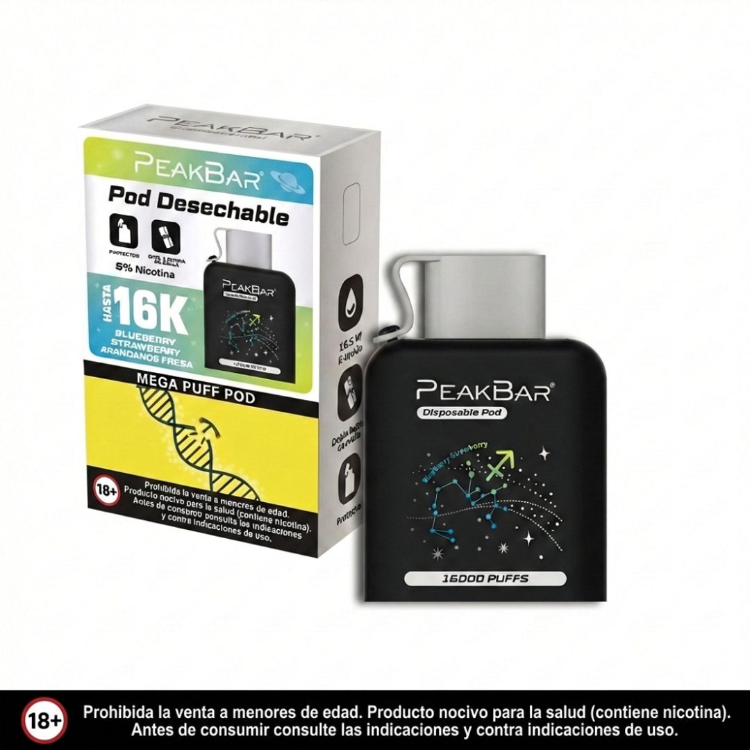 Peak Bar Pod Arandano Fresa 16.000 Puffs