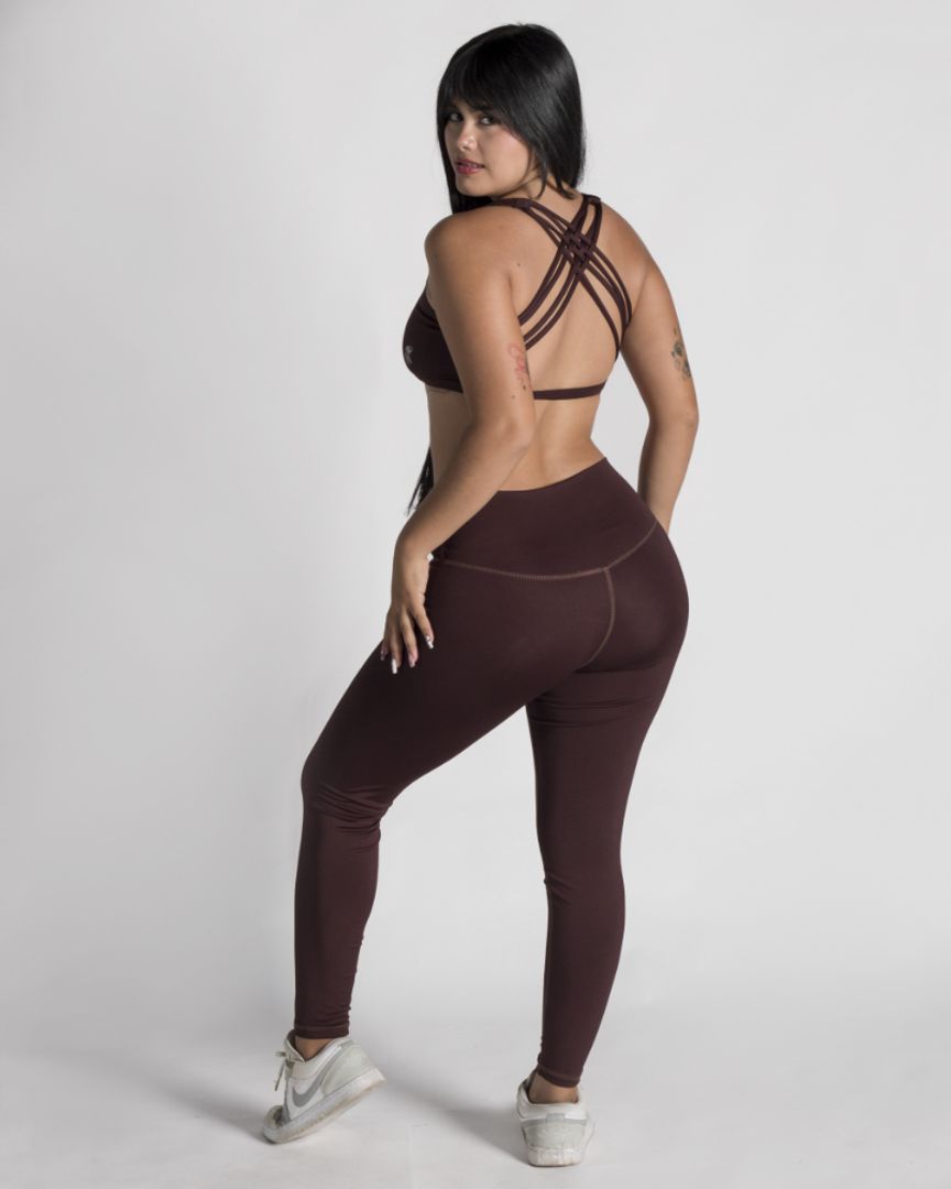 Leggings tiro alto tela Lycra