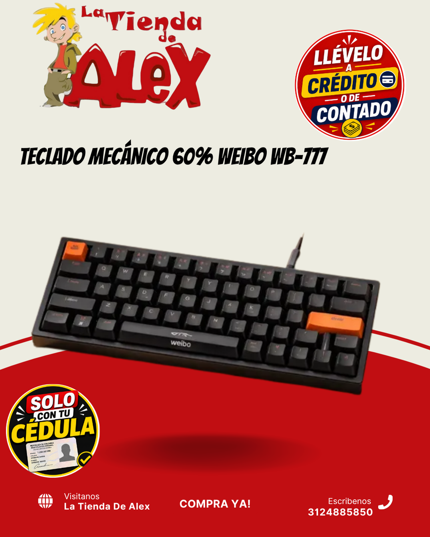 TECLADO MECÁNICO 60% WEIBO WB-777