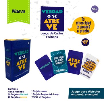 Imagen del producto Juego de Cartas Verdad o se Atreve