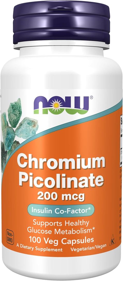 Picolinato de Cromo 200 mcg 100cap Co Factor de Insulina