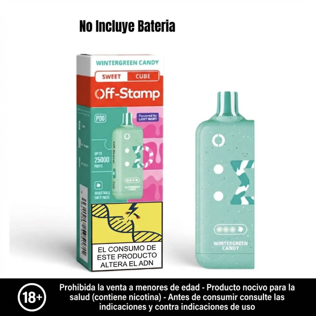 Pod Off Stamp Wintergreen Blast 35.000 Puffs - Dulce