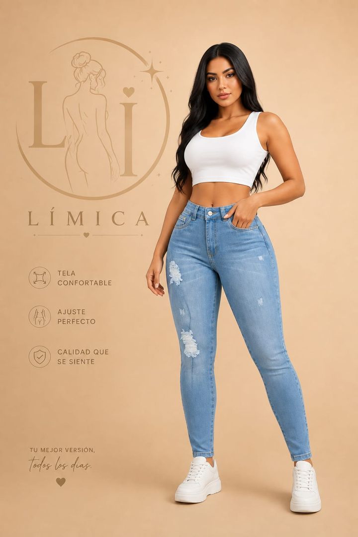 jeans apretados rasgados y desgarrados