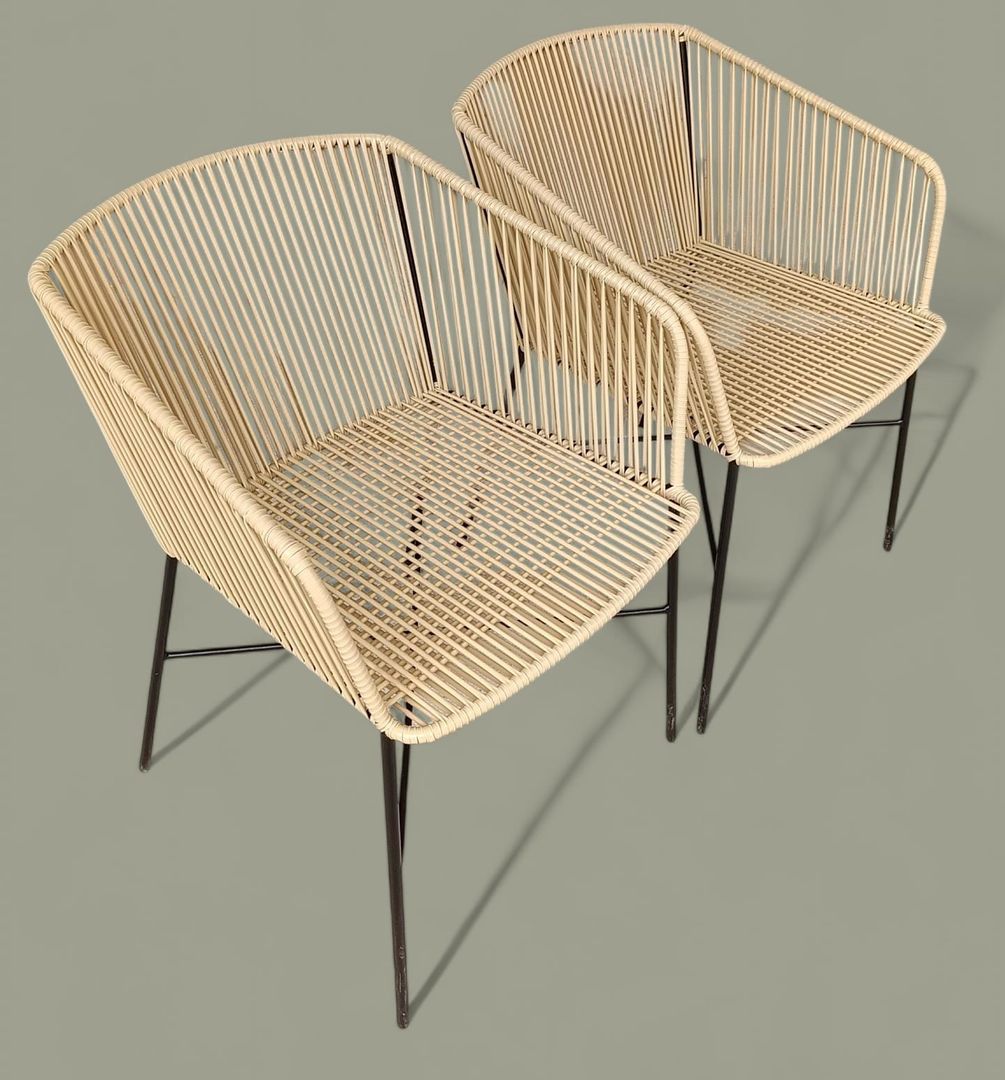 Silla de comedor tejido sencillo 