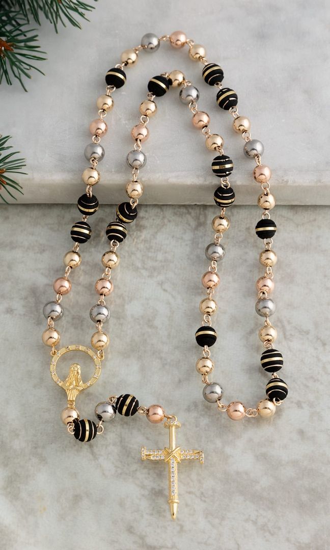 Camandula balín 7mm tres oros triple 