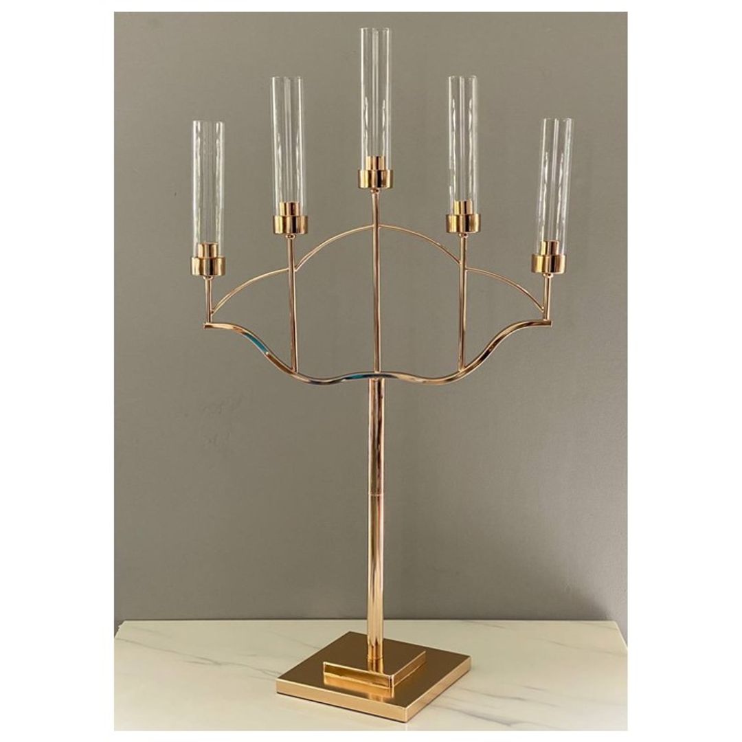 Candelabro de Cristal 5 Brazos