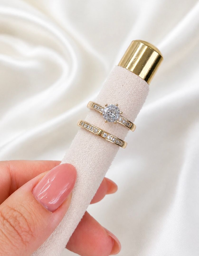 Anillo pisa argolla circones 
