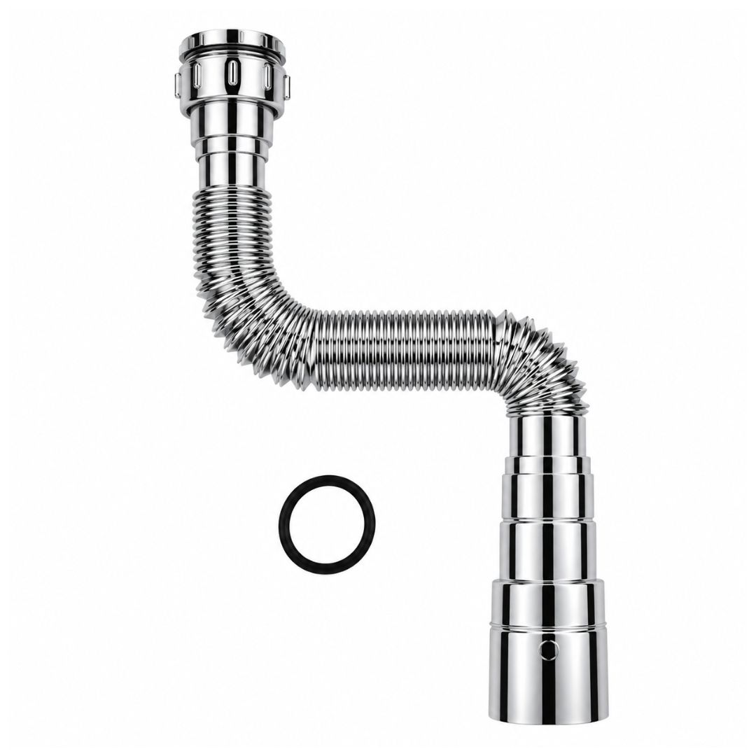 SIFON CROMADO FLEXIBLE UNIVERSAL 1-1/4x1-1/2 FOCCI