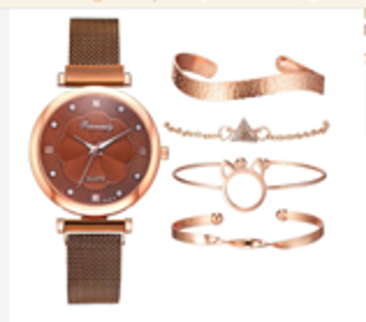 SET REJOL + 4 PULSERAS COLOR  MARRON