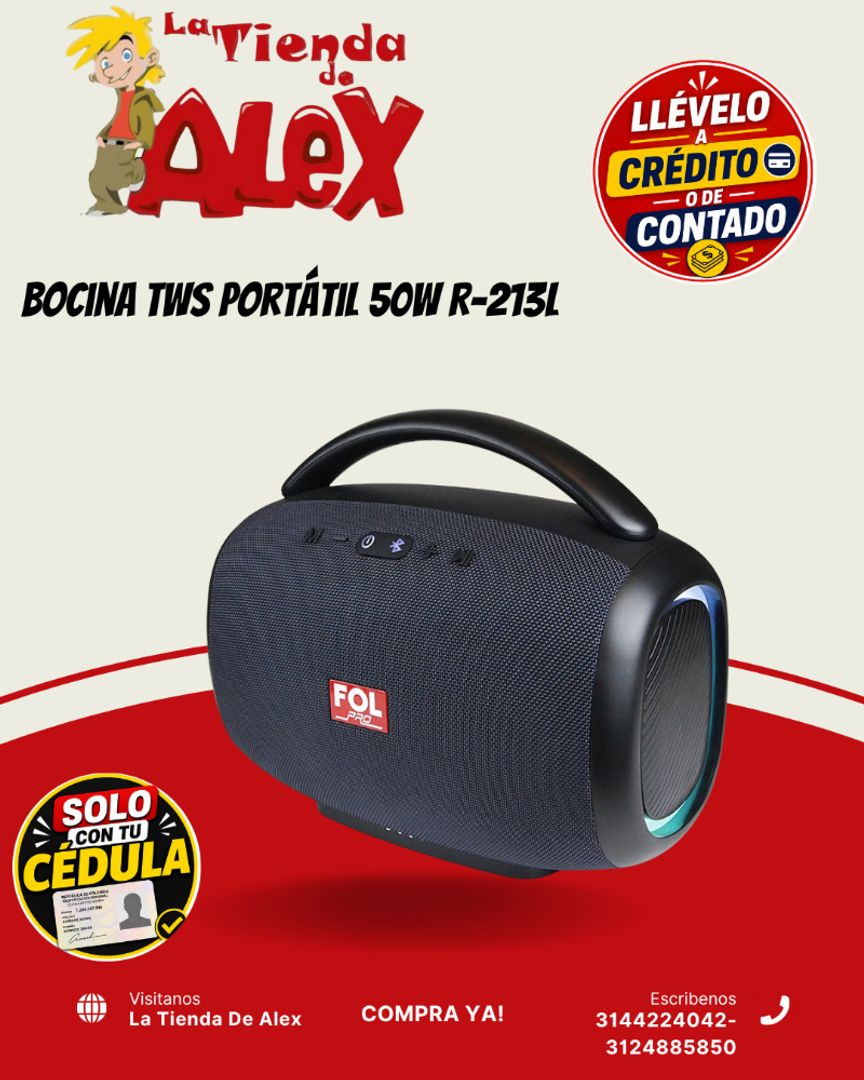 Bocina TWS Portátil 50W R-213L