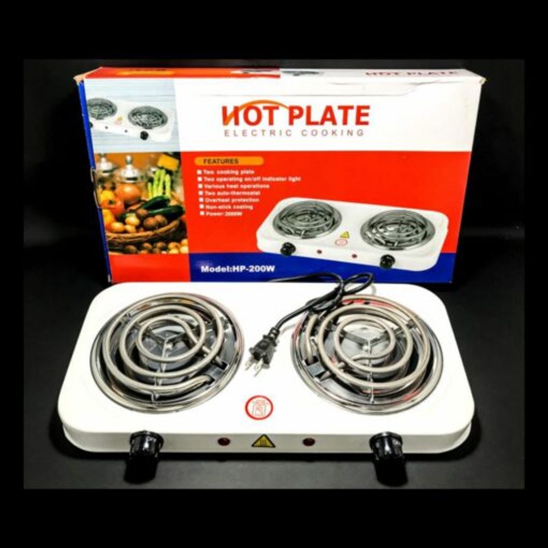 ESTUFA ELECTRICA 2 PUESTOS BLANCA