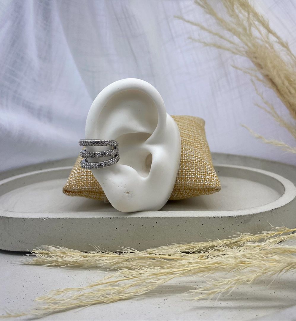 Earcuff plateado, covergold 