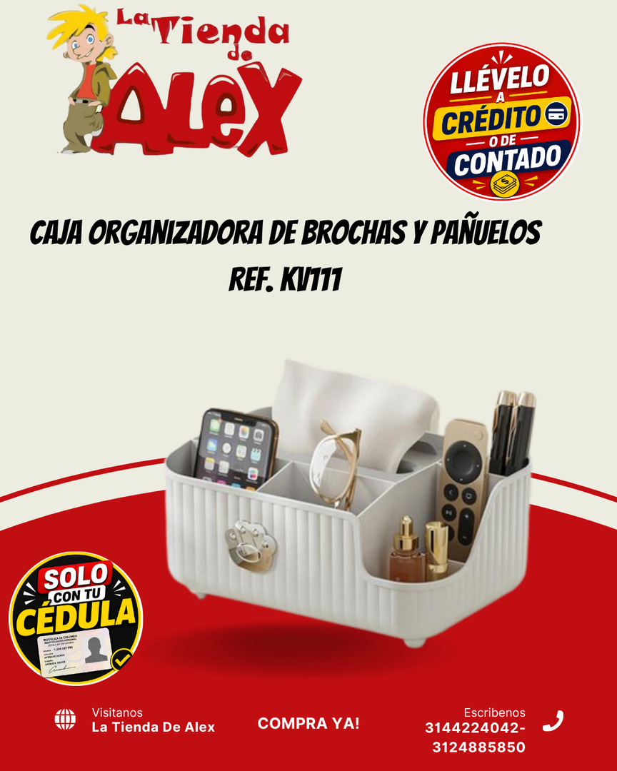 Caja Organizadora de Brochas y Pañuelos Ref. KV111