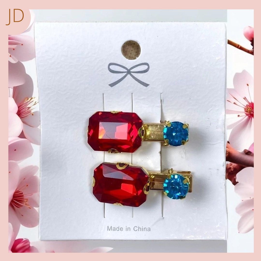 HAIR CLIP PIEDRA ROJA 